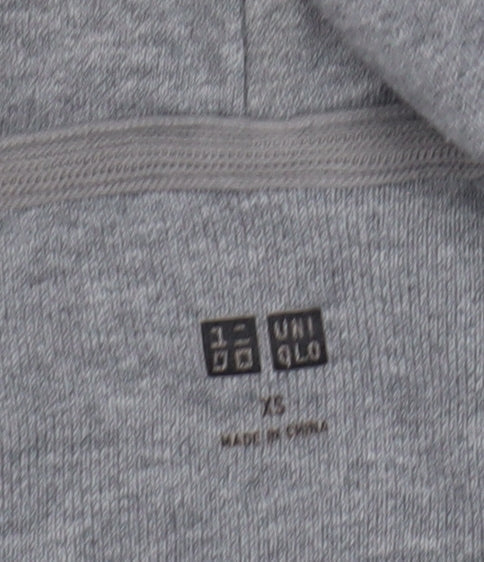 Uniqlo Unisex Grey Pullover Hoodie XS