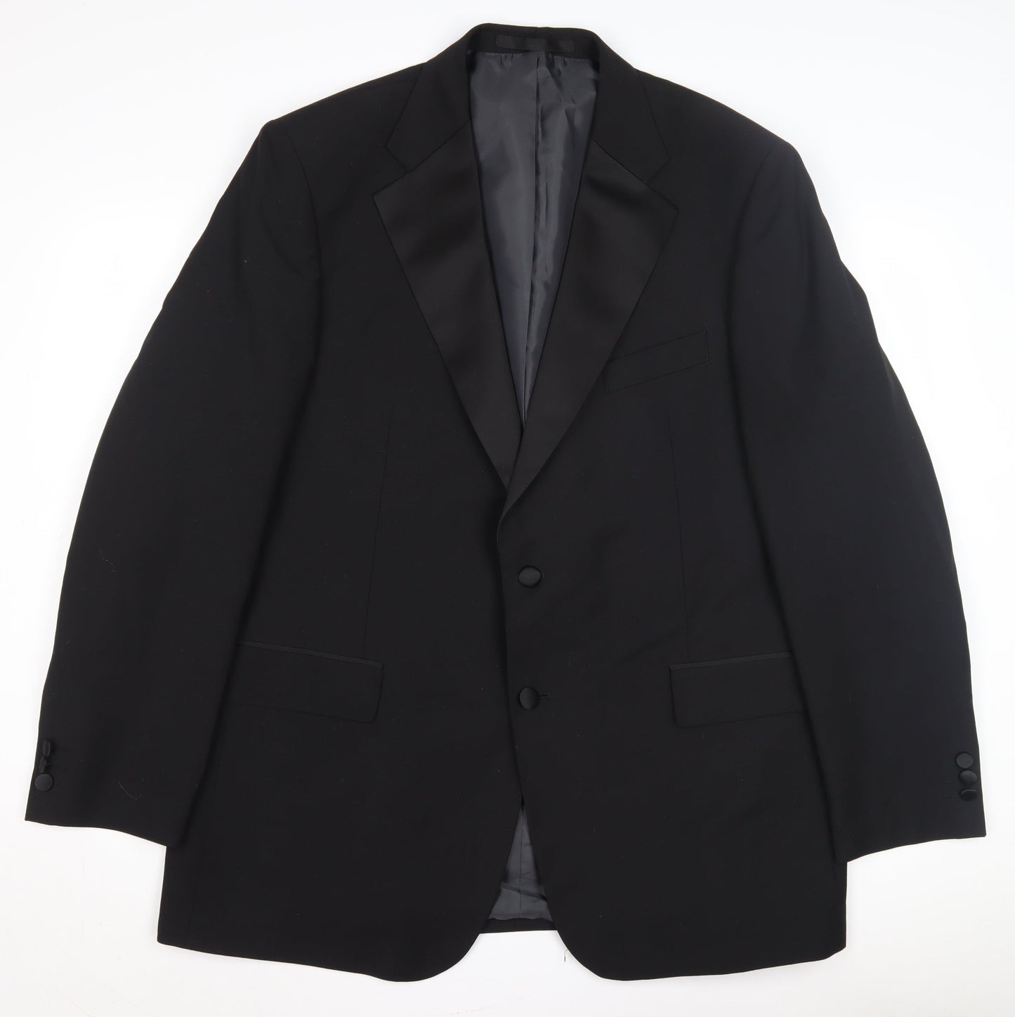 Mens UK Size 40 Marks and Spencer Regular Black Suit Tuxedo