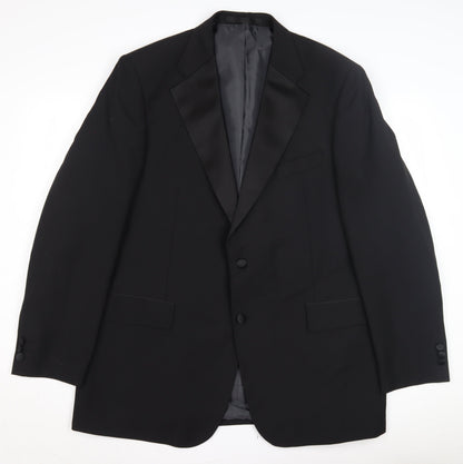 Mens UK Size 40 Marks and Spencer Regular Black Suit Tuxedo