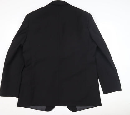 Mens UK Size 40 Marks and Spencer Regular Black Suit Tuxedo