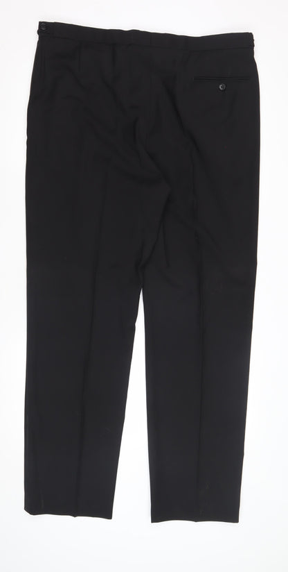 Marks and Spencer Men’s Black Wool Blend Trousers L