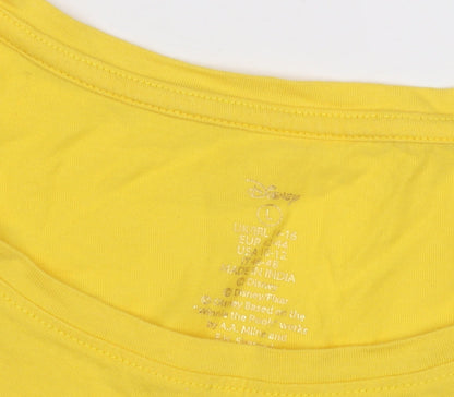 Disney Women's Yellow Winnie the Pooh T-Shirt Size 16
