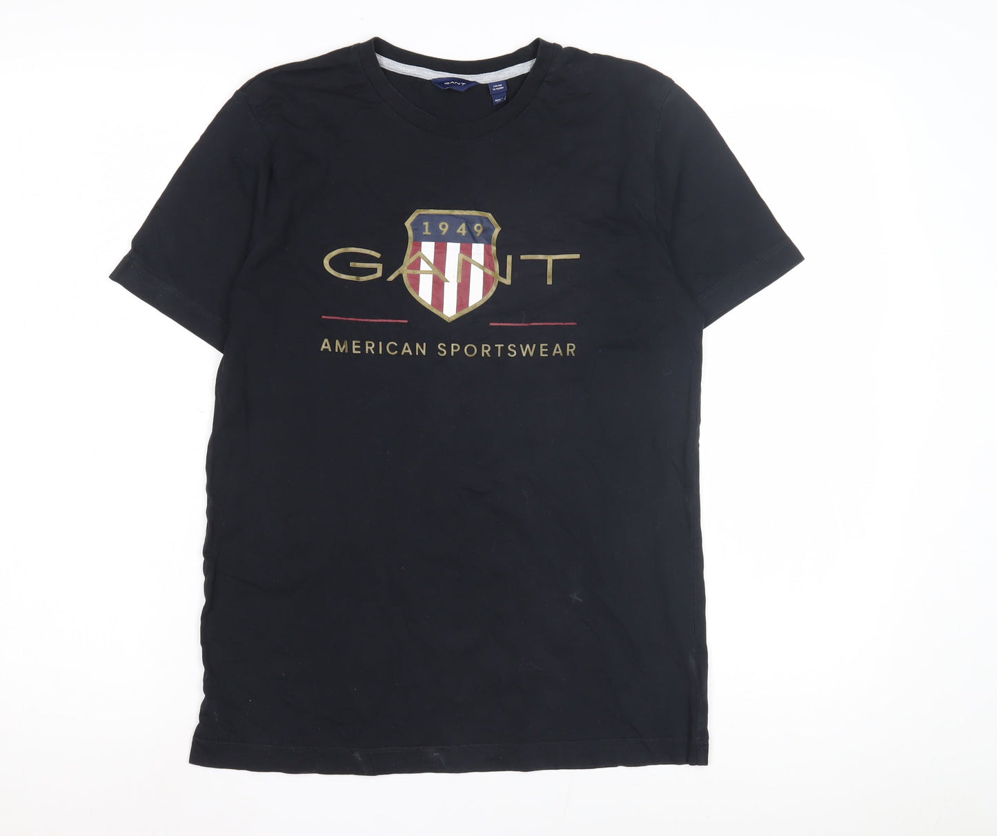 Teens UK Size 170 CM 15 Years GANT Black  T-Shirt