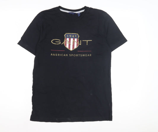 Teens UK Size 170 CM 15 Years GANT Black  T-Shirt