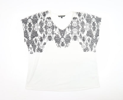 Womens UK Size 18 Bonmarché White Basic T-Shirt