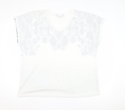 Womens UK Size 18 Bonmarché White Basic T-Shirt