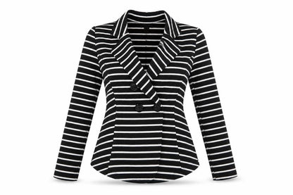 Poetry Women's Black Stripe Blazer, Size S