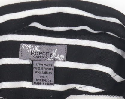 Poetry Women's Black Stripe Blazer, Size S