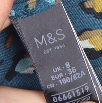 Womens UK Size 8 Marks and Spencer Multicoloured Basic Blouse