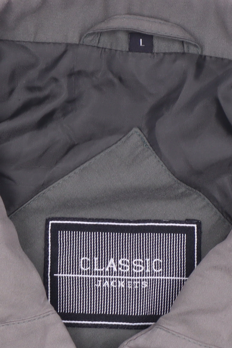 Mens UK Size L Classic Green Bomber Jacket