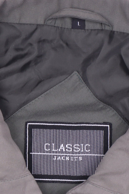 Mens UK Size L Classic Green Bomber Jacket