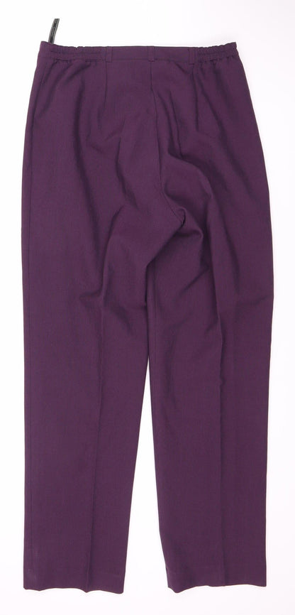 Womens UK Size 12 Debenhams Regular Fit  Purple Trousers