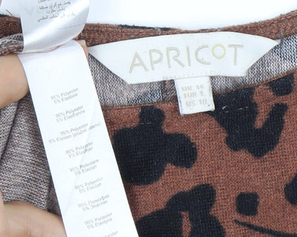 Apricot Women's Brown Animal Print Dress Size 18