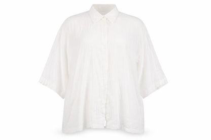 Zara Women's White Modal Blend Collared Blouse Size 4