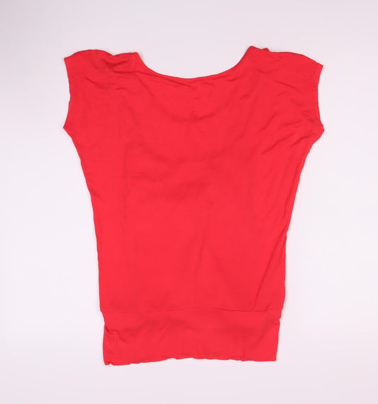 Womens UK Size S Bench Red Basic T-Shirt