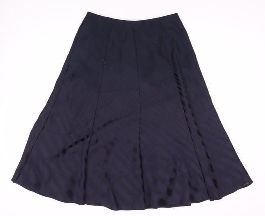 Marks and Spencer Women's Black Midi A-Line Skirt UK 10