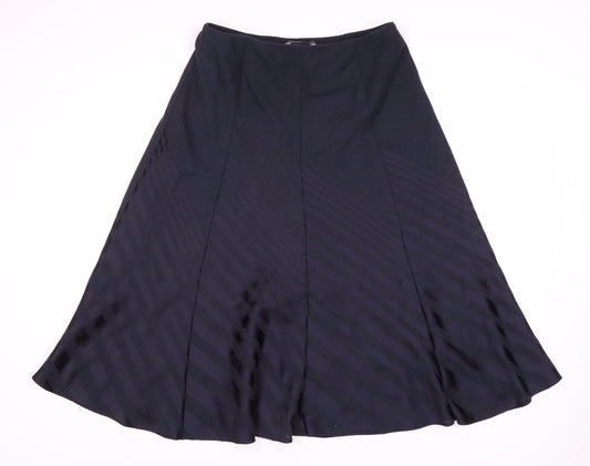 Marks and Spencer Women's Black Midi A-Line Skirt UK 10