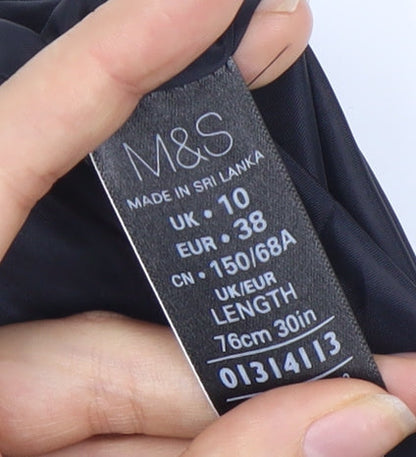 Marks and Spencer Women's Black Midi A-Line Skirt UK 10