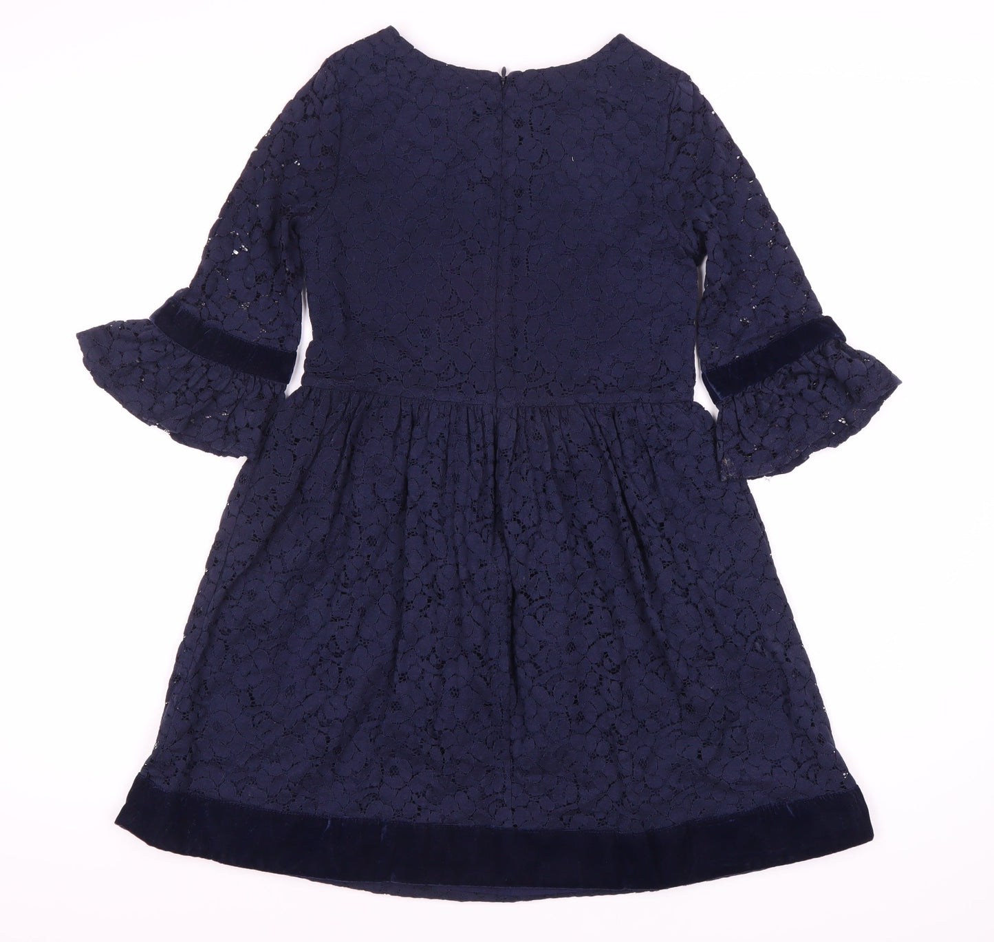GAP Blue A-Line Party Dress for Girls - M, Lace, 3/4 Sleeve