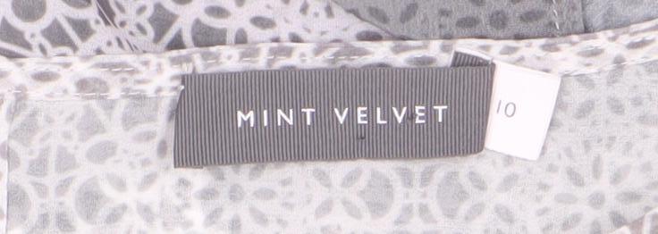 Womens UK Size 10 Mint Velvet Grey Basic Blouse