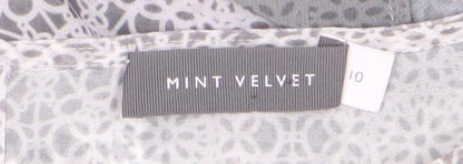 Womens UK Size 10 Mint Velvet Grey Basic Blouse