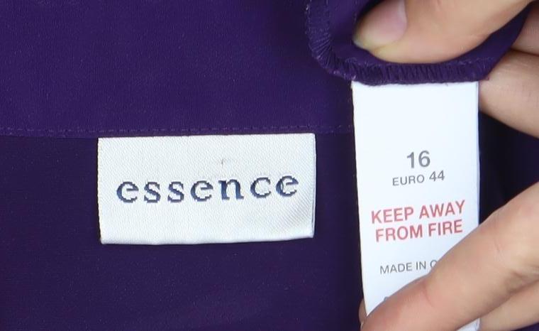 Womens UK Size 16 essence Purple Basic Button-Up