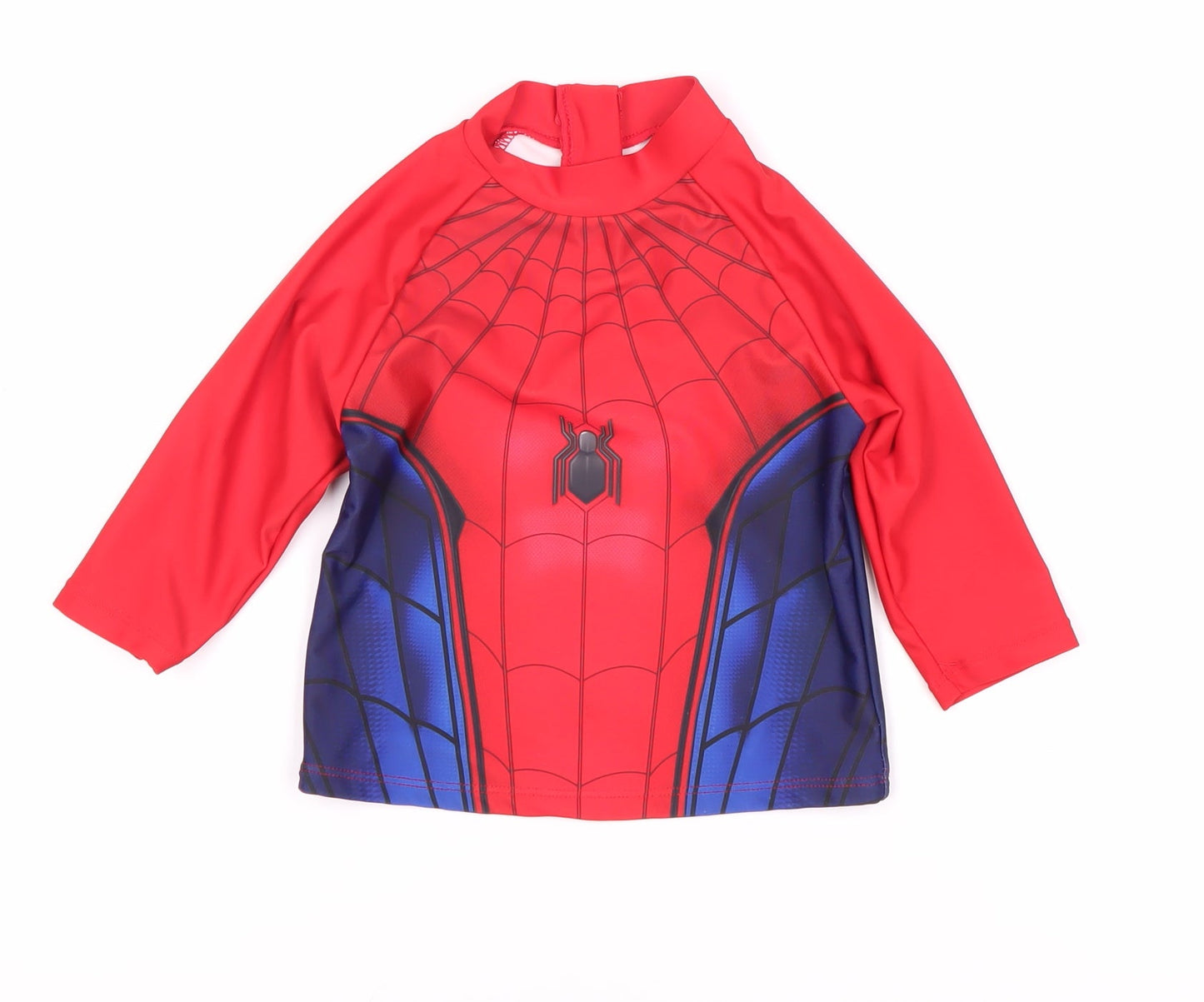 Tesco Spider-Man Rash Guard - Unisex Baby, Red/Blue, 24M