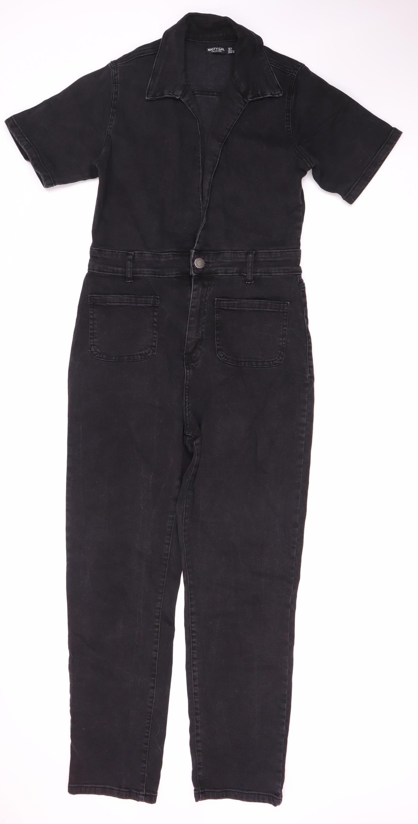 Nasty Gal Women's Black Belted Jumpsuit Size 12