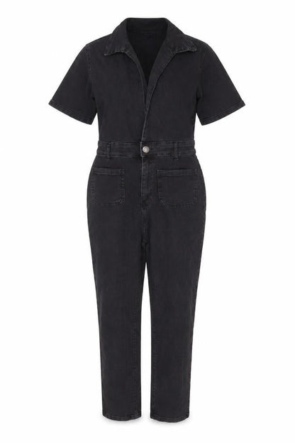 Womens UK Size 12 Nasty Gal One-Piece Black Jumpsuit