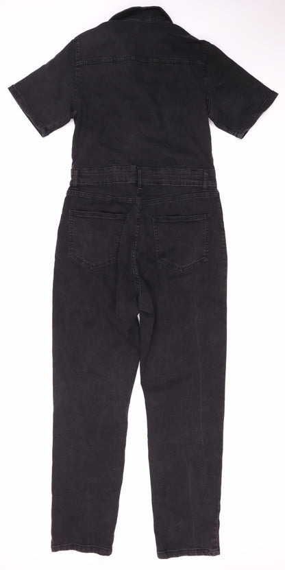 Nasty Gal Women's Black Belted Jumpsuit Size 12