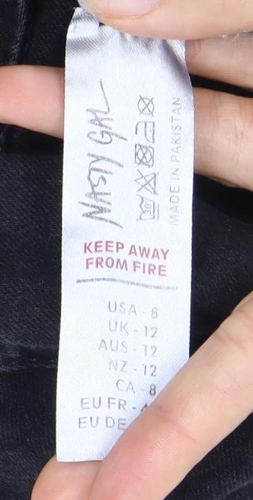 Nasty Gal Women's Black Belted Jumpsuit Size 12