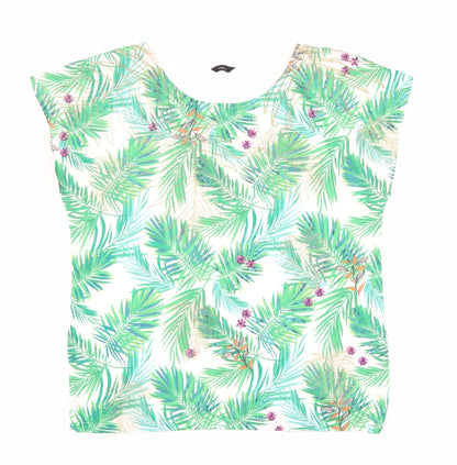 Womens UK Size 12 M&Co Ivory Basic T-Shirt