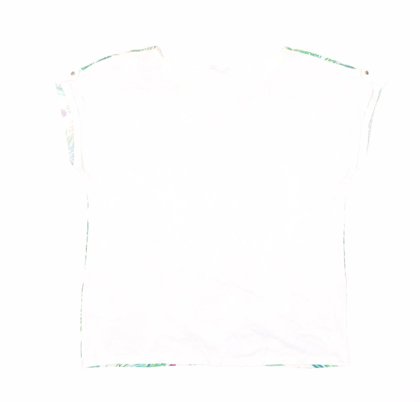 Womens UK Size 12 M&Co Ivory Basic T-Shirt