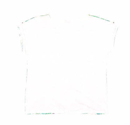 Womens UK Size 12 M&Co Ivory Basic T-Shirt