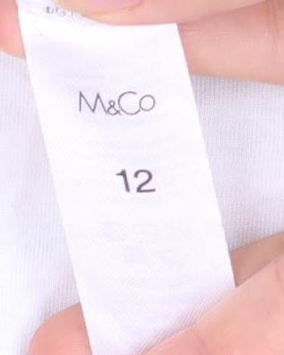 Womens UK Size 12 M&Co Ivory Basic T-Shirt