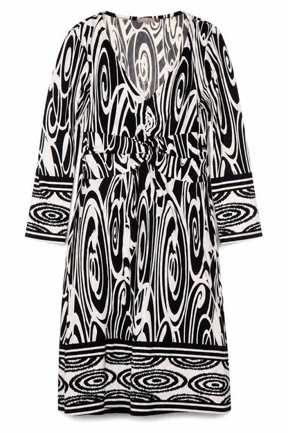 M&Co Women's Black Animal Print Dress Size 10