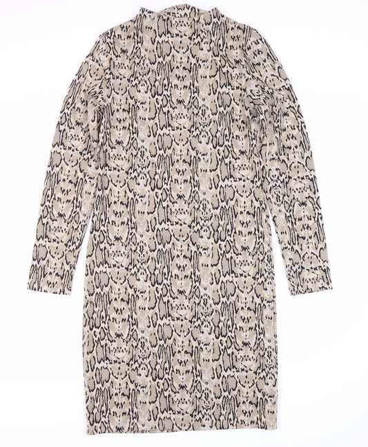 Marks and Spencer Women's Brown Animal Print Dress Size 8