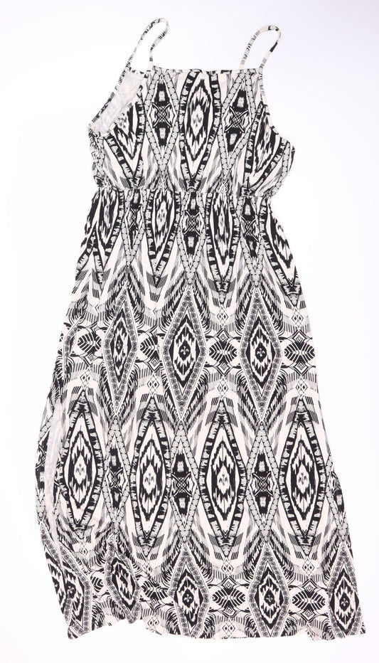 Monsoon Women's Black & White Slip Dress L