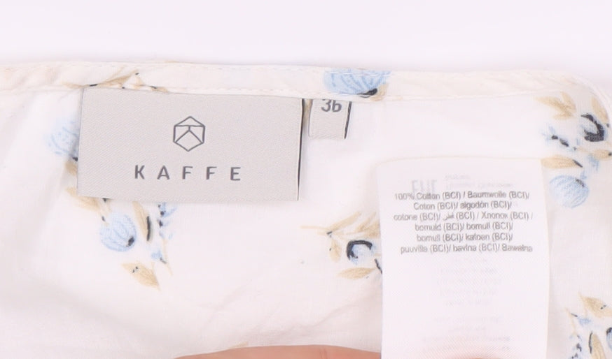 Womens UK Size 10 Kaffe White Wrap Blouse
