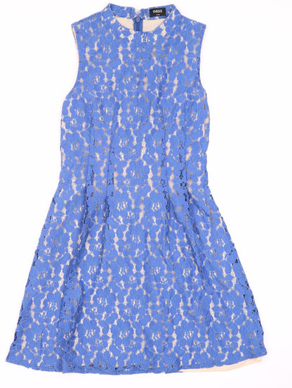 Oasis Women's Blue Sleeveless Dress Size 8