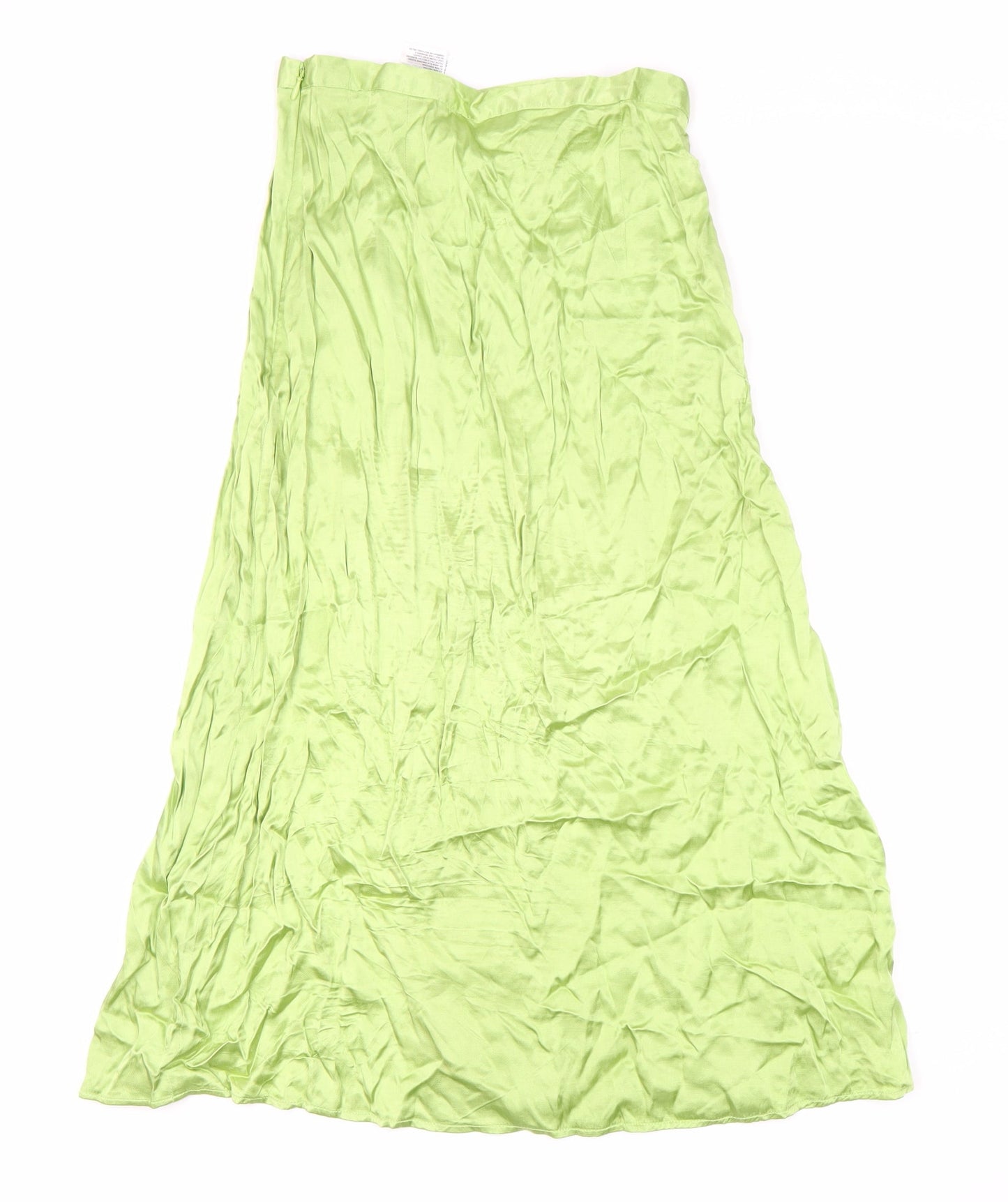 H&M Women's Green Viscose Skirt Size 8