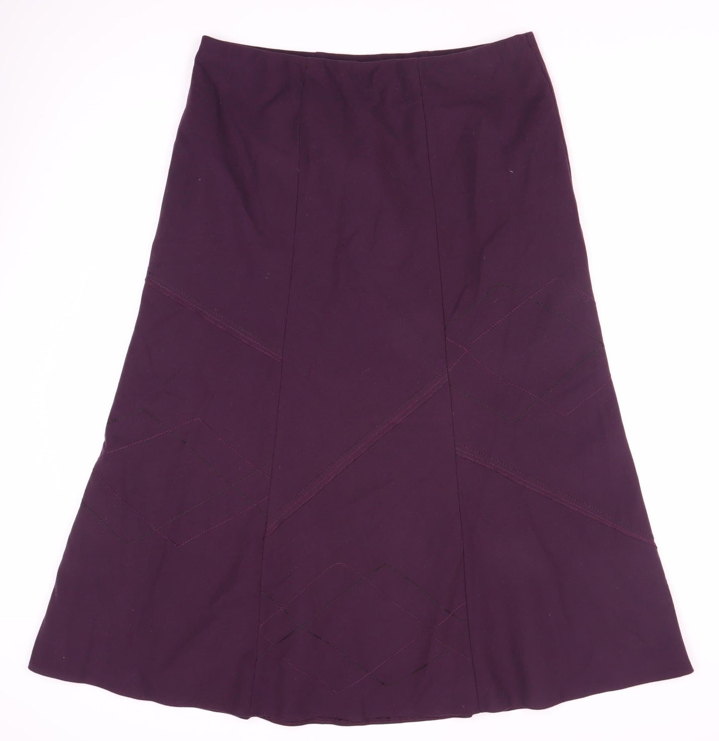 Marks and Spencer Women's Purple Midi Skirt Size 14