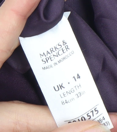 Marks and Spencer Women's Purple Midi Skirt Size 14