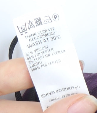 Marks and Spencer Women's Purple Midi Skirt Size 14