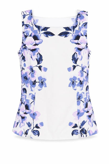 MCCo Women's Floral Sleeveless Blouse, Size 12 Multicoloured