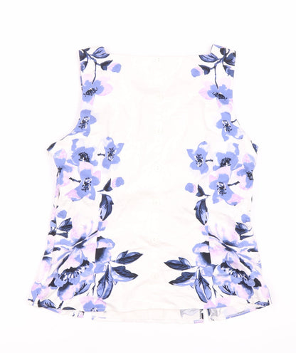MCCo Women's Floral Sleeveless Blouse, Size 12 Multicoloured