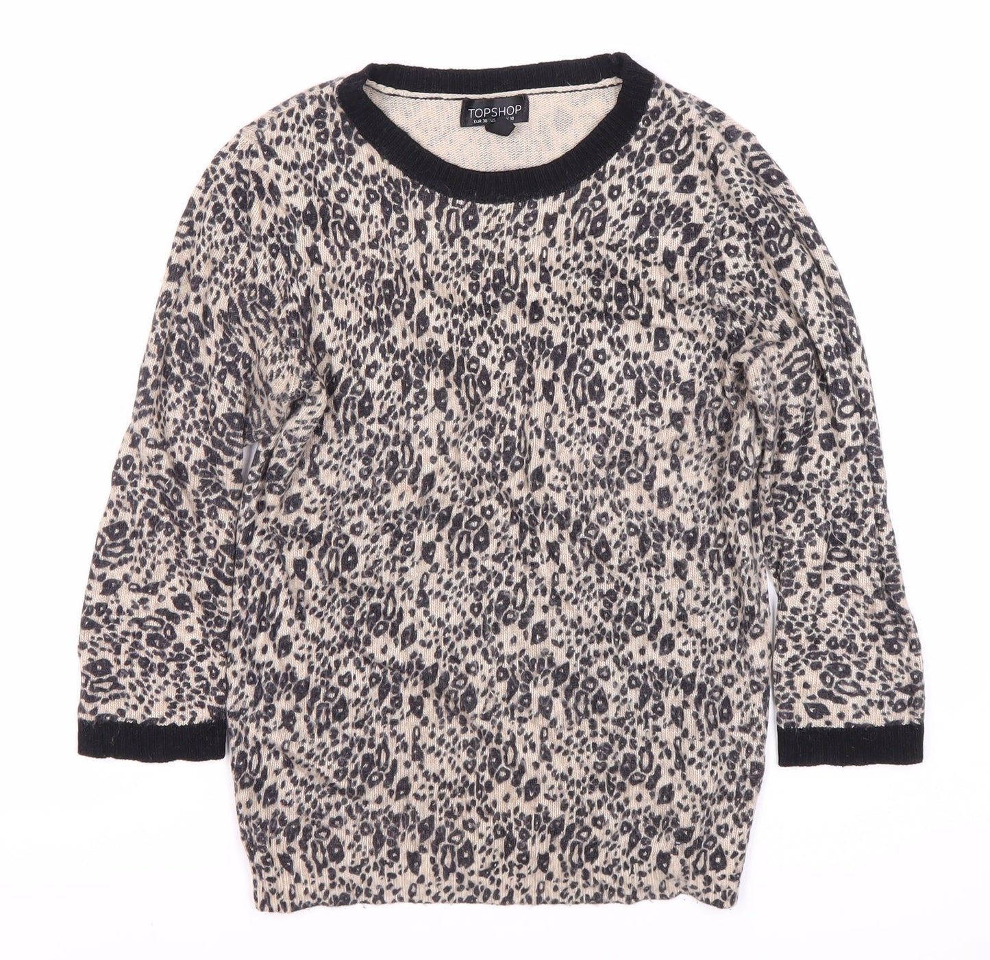 Womens UK Size 10 Topshop Multicoloured Pullover Jumper