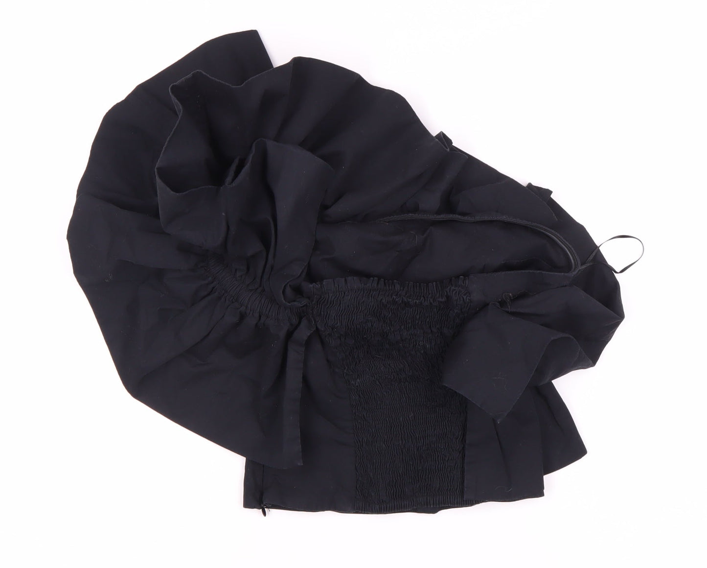 Womens UK Size XS Zara Black Basic Blouse