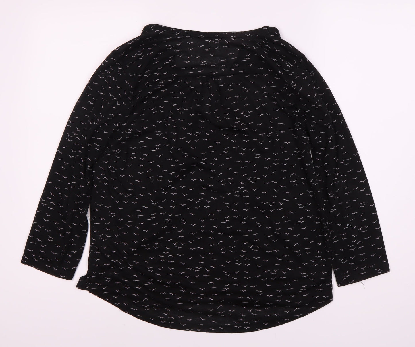 Womens UK Size 12 H&M Black Basic Blouse