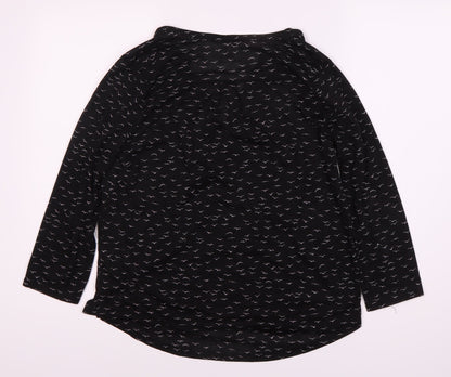 Womens UK Size 12 H&M Black Basic Blouse
